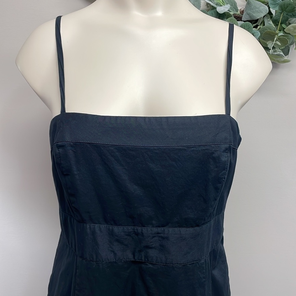 Gap Cotton Spaghetti Strap Fit and Flare Ruffled Hem Dress 8 - Picture 2 of 16